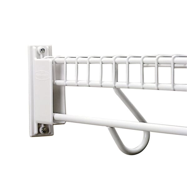 Rubbermaid Rubbermaid 4.25 in. H X 1.125 in. W X 1.87 in. L Metal Free Slide Fast Set Wall/End Bracket 3D68-LW-WHT - main